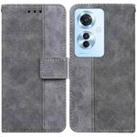 For OPPO F25 Pro 5G Global Geometric Embossed Leather Phone Case(Grey)