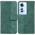 For OPPO F25 Pro 5G Global Geometric Embossed Leather Phone Case(Green)