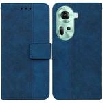 For OPPO Reno11 Global Geometric Embossed Leather Phone Case(Blue)