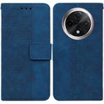 For OPPO A3 Pro 5G Geometric Embossed Leather Phone Case(Blue)