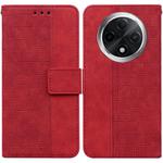 For OPPO A3 Pro 5G Geometric Embossed Leather Phone Case(Red)
