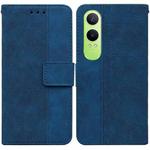 For OPPO K12x Geometric Embossed Leather Phone Case(Blue)