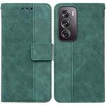 For OPPO Reno12 Pro 5G Global Geometric Embossed Leather Phone Case(Green)