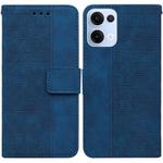 For OPPO Reno13 Global Geometric Embossed Leather Phone Case(Blue)