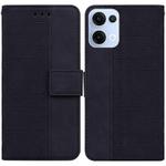 For OPPO Reno13 Global Geometric Embossed Leather Phone Case(Black)