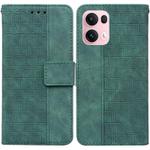 For OPPO Reno13 Pro Global Geometric Embossed Leather Phone Case(Green)