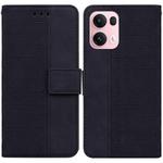 For OPPO Reno13 Pro Global Geometric Embossed Leather Phone Case(Black)