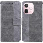 For OPPO A5 Pro 5G Geometric Embossed Leather Phone Case(Grey)