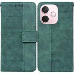 For OPPO A5 Pro 5G Geometric Embossed Leather Phone Case(Green)