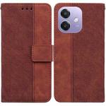 For OPPO A5x 5G / A3 4G / 5G / A3x 4G / 5G Geometric Embossed Leather Phone Case(Brown)