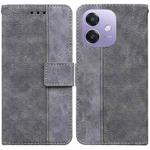 For OPPO A5x 5G / A3 4G / 5G / A3x 4G / 5G Geometric Embossed Leather Phone Case(Grey)