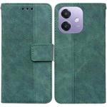 For OPPO A5x 5G / A3 4G / 5G / A3x 4G / 5G Geometric Embossed Leather Phone Case(Green)