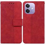 For OPPO A5x 5G / A3 4G / 5G / A3x 4G / 5G Geometric Embossed Leather Phone Case(Red)