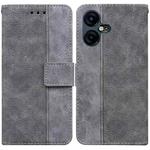 For Tecno Camon 20 Pro 4G / 20 Geometric Embossed Leather Phone Case(Grey)