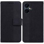 For Tecno Pova Neo 3 Geometric Embossed Leather Phone Case(Black)