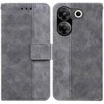 For Tecno Pova Neo 3 Geometric Embossed Leather Phone Case(Grey)
