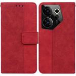 For Tecno Camon 20 Premier 5G Geometric Embossed Leather Phone Case(Red)