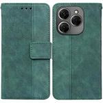 For Tecno Spark 20 Pro Geometric Embossed Leather Phone Case(Green)