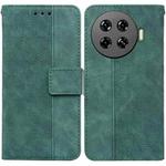 For Tecno Spark 20 Pro+ 4G Geometric Embossed Leather Phone Case(Green)