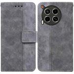 For Tecno Camon 30 4G / 30 5G CL6 CL7 Geometric Embossed Leather Phone Case(Grey)
