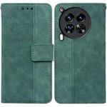 For Tecno Camon 30 Premier 5G Geometric Embossed Leather Phone Case(Green)