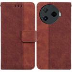 For Tecno Camon 30 Pro CL8 Geometric Embossed Leather Phone Case(Brown)
