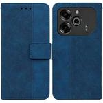 For Tecno Pova 6 Pro / Pova 6 Geometric Embossed Leather Phone Case(Blue)