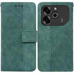For Tecno Pova 6 Pro / Pova 6 Geometric Embossed Leather Phone Case(Green)