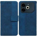 For Tecno Pova 6 Neo Geometric Embossed Leather Phone Case(Blue)