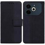 For Tecno Pova 6 Neo Geometric Embossed Leather Phone Case(Black)