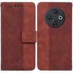 For Tecno Spark 30C Geometric Embossed Leather Phone Case(Brown)