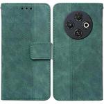 For Tecno Spark 30C Geometric Embossed Leather Phone Case(Green)