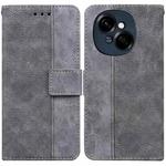 For Tecno Spark Go 1 / Pop 9 Pro Geometric Embossed Leather Phone Case(Grey)