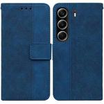 For Tecno Camon 40 Geometric Embossed Leather Phone Case(Blue)