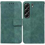 For Tecno Camon 40 Geometric Embossed Leather Phone Case(Green)