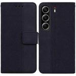 For Tecno Camon 40 Geometric Embossed Leather Phone Case(Black)