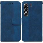 For Tecno Camon 40 Pro 4G Geometric Embossed Leather Phone Case(Blue)