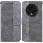 For Tecno Spark 30 4G Geometric Embossed Leather Phone Case(Grey)