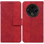 For Tecno Spark 30 4G Geometric Embossed Leather Phone Case(Red)