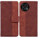 For Tecno Spark 30 Pro Geometric Embossed Leather Phone Case(Brown)