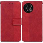 For Tecno Spark 30 Pro Geometric Embossed Leather Phone Case(Red)
