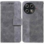 For Tecno Camon 30S / Camon 30S Pro Geometric Embossed Leather Phone Case(Grey)