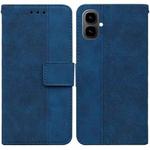 For Tecno Pop 10 / Spark Go 2 4G Geometric Embossed Leather Phone Case(Blue)