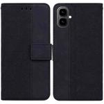 For Tecno Pop 10 / Spark Go 2 4G Geometric Embossed Leather Phone Case(Black)