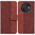 For Tecno Pop 9 5G / Spark 30C 5G Geometric Embossed Leather Phone Case(Brown)
