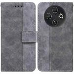 For Tecno Pop 9 5G / Spark 30C 5G Geometric Embossed Leather Phone Case(Grey)