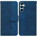For Samsung Galaxy M54 Geometric Embossed Leather Phone Case(Blue)