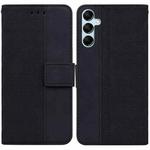 For Samsung Galaxy M54 Geometric Embossed Leather Phone Case(Black)