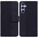 For Samsung Galaxy S23 FE 5G Geometric Embossed Leather Phone Case(Black)