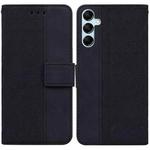 For Samsung Galaxy A15 Geometric Embossed Leather Phone Case(Black)